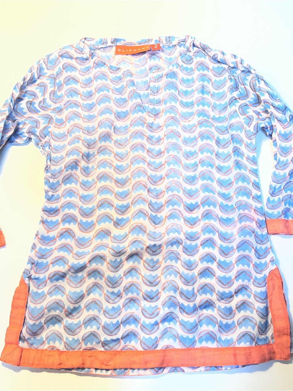 Oliphant Toddler Girls Swim Cover Tunic Dress Size 2T Geometric Floral Print